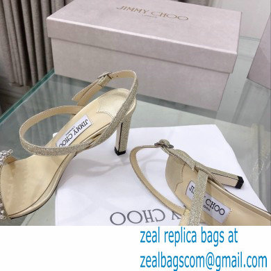 Jimmy Choo Meira 85 embellished suede sandals silver 2023