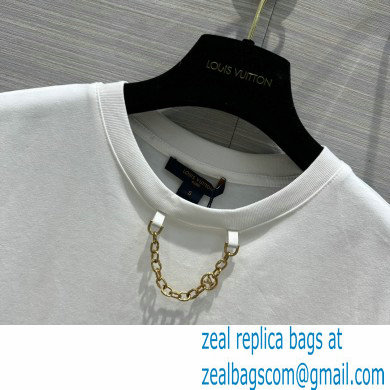 LOUIS VUITTON CHAIN DETAIL T-SHIRT WHITE 2023