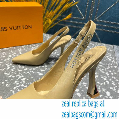 Louis Vuitton Heel 10cm Sparkle Slingback Pumps in leather Beige 2023