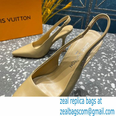 Louis Vuitton Heel 10cm Sparkle Slingback Pumps in leather Beige 2023