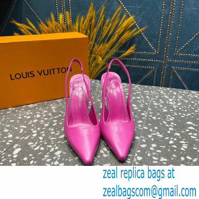 Louis Vuitton Heel 10cm Sparkle Slingback Pumps in leather Pink 2023