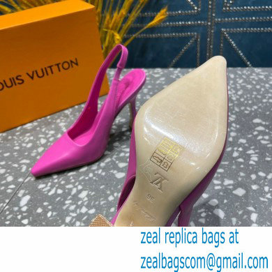 Louis Vuitton Heel 10cm Sparkle Slingback Pumps in leather Pink 2023