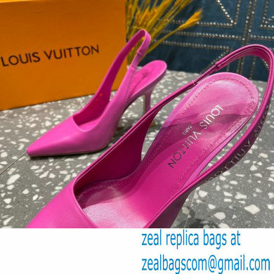 Louis Vuitton Heel 10cm Sparkle Slingback Pumps in leather Pink 2023