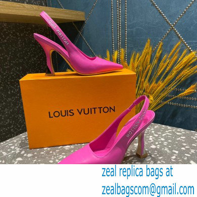 Louis Vuitton Heel 10cm Sparkle Slingback Pumps in leather Pink 2023