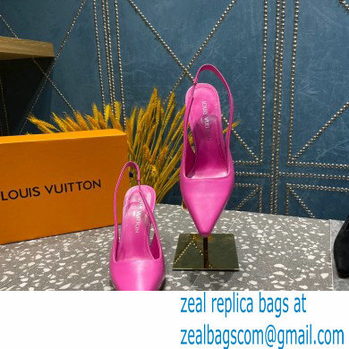 Louis Vuitton Heel 10cm Sparkle Slingback Pumps in leather Pink 2023