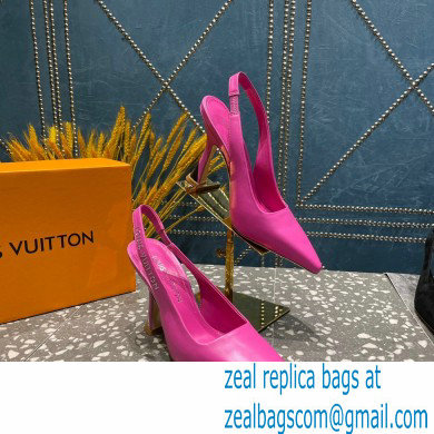 Louis Vuitton Heel 10cm Sparkle Slingback Pumps in leather Pink 2023