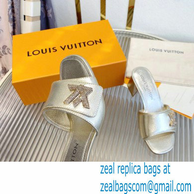 Louis Vuitton Heel 5.5cm Shake Mules in Metallic lambskin Gold 2023