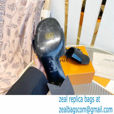 Louis Vuitton Heel 5.5cm Shake Mules in Patent calf leather Black 2023