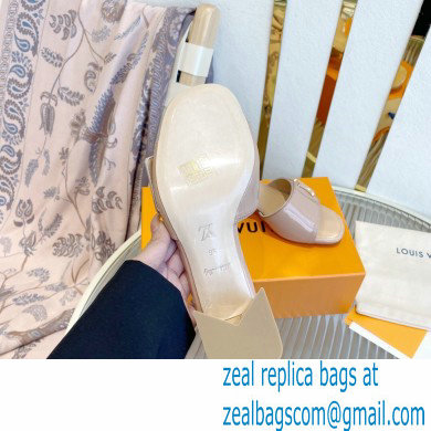 Louis Vuitton Heel 5.5cm Shake Mules in Patent calf leather Nude 2023