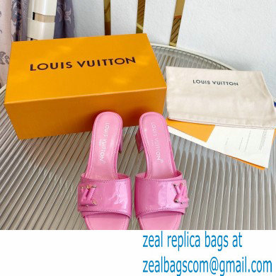 Louis Vuitton Heel 5.5cm Shake Mules in Patent calf leather Pink 2023