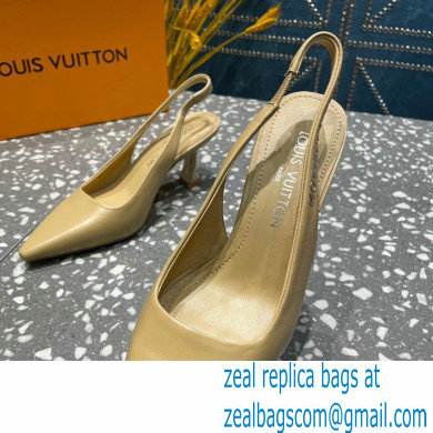 Louis Vuitton Heel 7cm Sparkle Slingback Pumps in leather Beige 2023