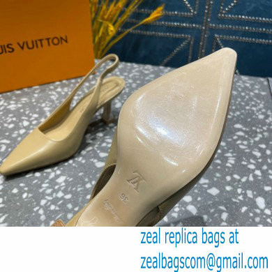 Louis Vuitton Heel 7cm Sparkle Slingback Pumps in leather Beige 2023