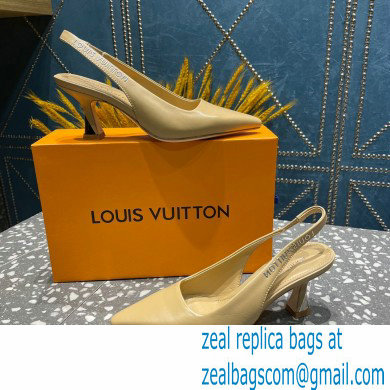 Louis Vuitton Heel 7cm Sparkle Slingback Pumps in leather Beige 2023