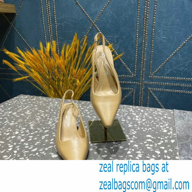 Louis Vuitton Heel 7cm Sparkle Slingback Pumps in leather Beige 2023