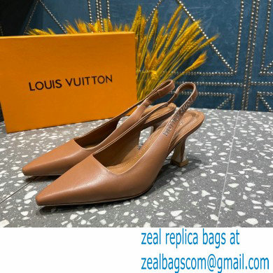 Louis Vuitton Heel 7cm Sparkle Slingback Pumps in leather Brown 2023