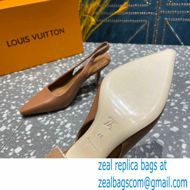 Louis Vuitton Heel 7cm Sparkle Slingback Pumps in leather Brown 2023