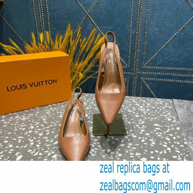 Louis Vuitton Heel 7cm Sparkle Slingback Pumps in leather Brown 2023