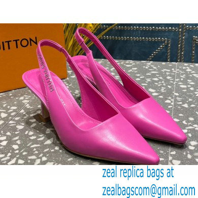 Louis Vuitton Heel 7cm Sparkle Slingback Pumps in leather Pink 2023