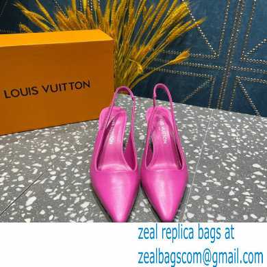 Louis Vuitton Heel 7cm Sparkle Slingback Pumps in leather Pink 2023