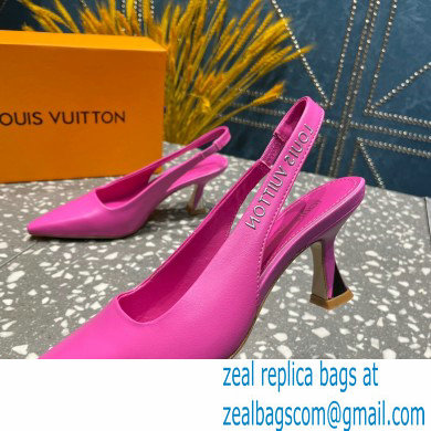 Louis Vuitton Heel 7cm Sparkle Slingback Pumps in leather Pink 2023