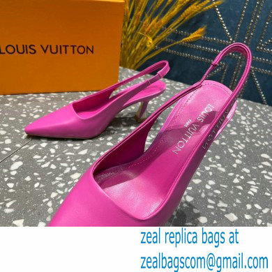 Louis Vuitton Heel 7cm Sparkle Slingback Pumps in leather Pink 2023