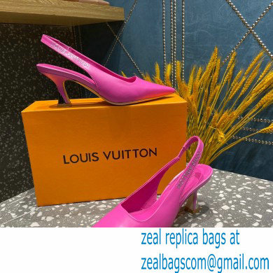 Louis Vuitton Heel 7cm Sparkle Slingback Pumps in leather Pink 2023