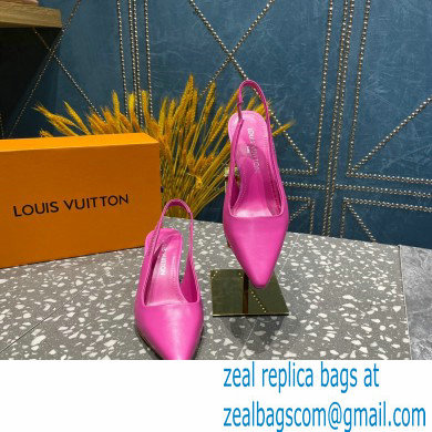 Louis Vuitton Heel 7cm Sparkle Slingback Pumps in leather Pink 2023