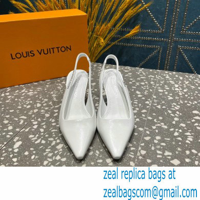 Louis Vuitton Heel 7cm Sparkle Slingback Pumps in leather White 2023