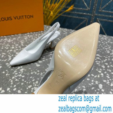 Louis Vuitton Heel 7cm Sparkle Slingback Pumps in leather White 2023