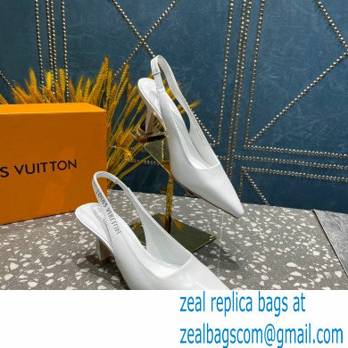 Louis Vuitton Heel 7cm Sparkle Slingback Pumps in leather White 2023