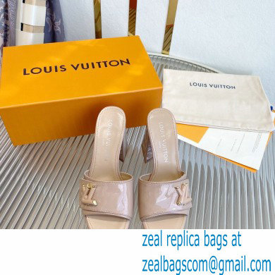 Louis Vuitton Heel 8.5cm Shake Mules in Patent calf leather Nude 2023