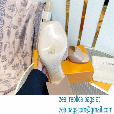 Louis Vuitton Heel 8.5cm Shake Mules in Patent calf leather Nude 2023