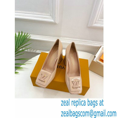 Louis Vuitton Heel 8.5cm Shake Pumps in Patent calf leather Nude 2023