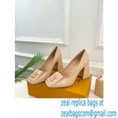 Louis Vuitton Heel 8.5cm Shake Pumps in Patent calf leather Nude 2023