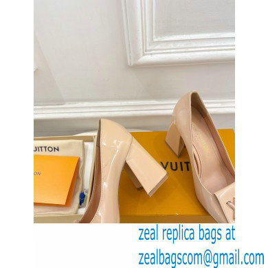 Louis Vuitton Heel 8.5cm Shake Pumps in Patent calf leather Nude 2023