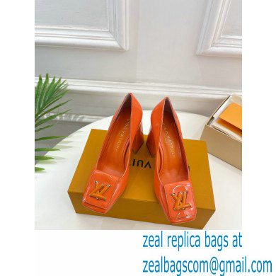 Louis Vuitton Heel 8.5cm Shake Pumps in Patent calf leather Orange 2023