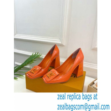 Louis Vuitton Heel 8.5cm Shake Pumps in Patent calf leather Orange 2023