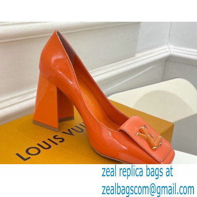 Louis Vuitton Heel 8.5cm Shake Pumps in Patent calf leather Orange 2023