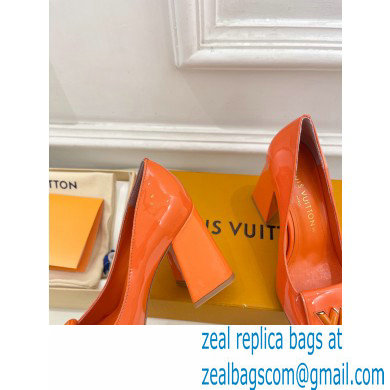 Louis Vuitton Heel 8.5cm Shake Pumps in Patent calf leather Orange 2023