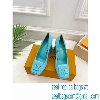 Louis Vuitton Heel 8.5cm Shake Pumps in Patent calf leather Turquoise Green 2023