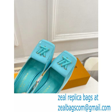Louis Vuitton Heel 8.5cm Shake Pumps in Patent calf leather Turquoise Green 2023