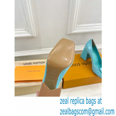 Louis Vuitton Heel 8.5cm Shake Pumps in Patent calf leather Turquoise Green 2023