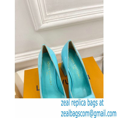 Louis Vuitton Heel 8.5cm Shake Pumps in Patent calf leather Turquoise Green 2023