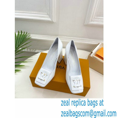 Louis Vuitton Heel 8.5cm Shake Pumps in Patent calf leather White 2023