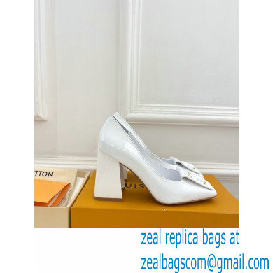 Louis Vuitton Heel 8.5cm Shake Pumps in Patent calf leather White 2023