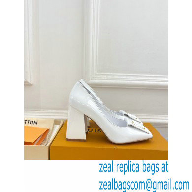 Louis Vuitton Heel 8.5cm Shake Pumps in Patent calf leather White 2023 - Click Image to Close