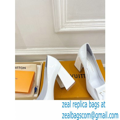 Louis Vuitton Heel 8.5cm Shake Pumps in Patent calf leather White 2023