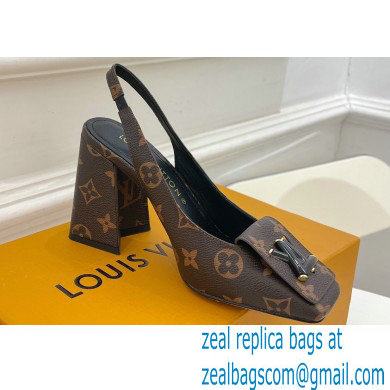 Louis Vuitton Heel 8.5cm Shake Slingback Pumps in Monogram Canvas 2023