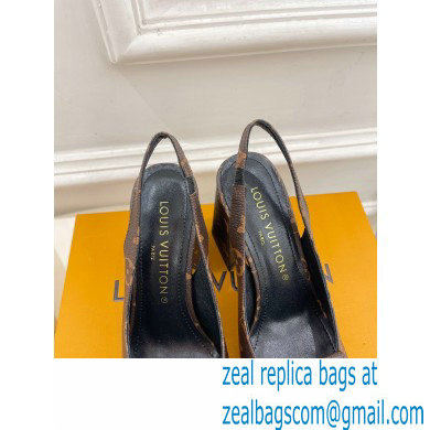 Louis Vuitton Heel 8.5cm Shake Slingback Pumps in Monogram Canvas 2023