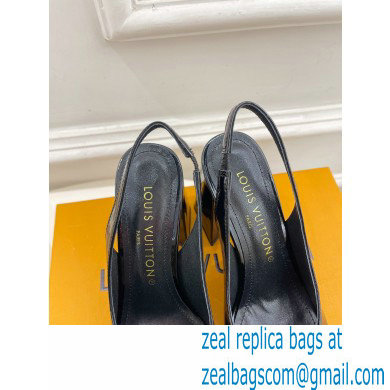 Louis Vuitton Heel 8.5cm Shake Slingback Pumps in Patent calf leather Black 2023